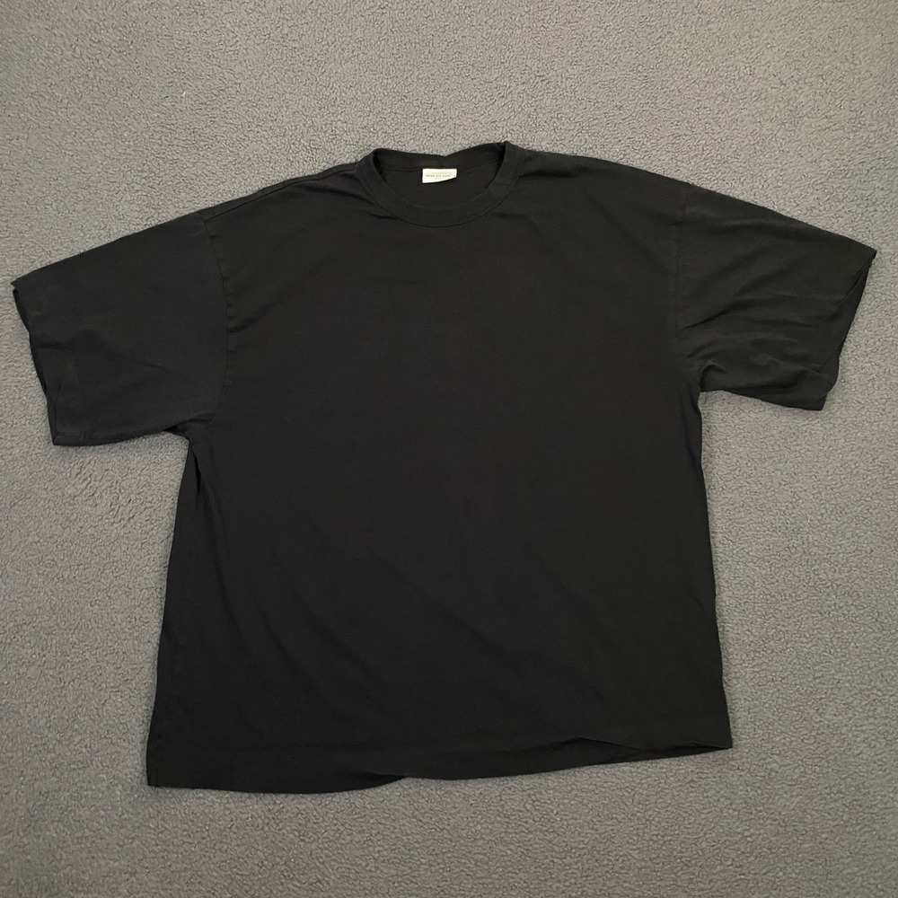 Dries Van Noten T-Shirt Men Medium Black Crewneck Oversized Relaxed Boxy